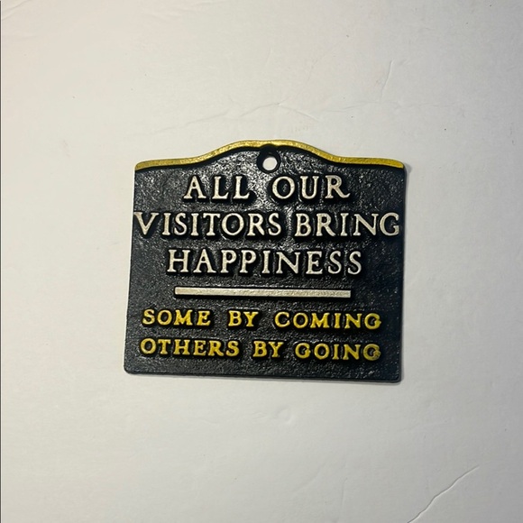 Vintage Black and Yellow Decorative Sign - Picture 5 of 15